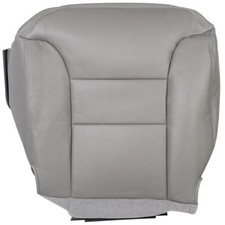 Driver Side Bottom Replacement Leather Seat Cover 132 Gray Compatible with Ch...