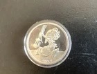 1987 SILVER WALT DISNEY SNOW WHITE PROOF DWARF DOPEY 50TH ANNIVERSARY BOX & COA