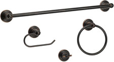 Elegant 4-Piece Oil Rubbed Bronze Bathroom Hardware Set - 800 Series