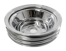 Sb Chevy Crank Crankshaft Pulley Long Water Pump Sbc 350 383 V8 Chrome 3 Grooves Sb Chevy Crank Crankshaft Pulley Long Water Pump Sbc 350 383 V8 Chrome 3 Grooves