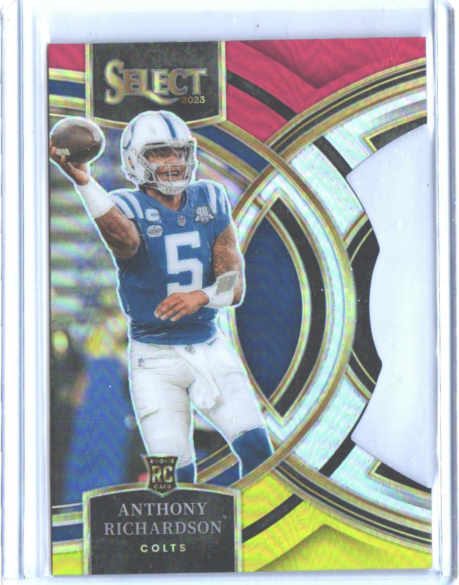 2023 Panini Select #117 Anthony Richardson Red and Yellow Prizms Die Cuts