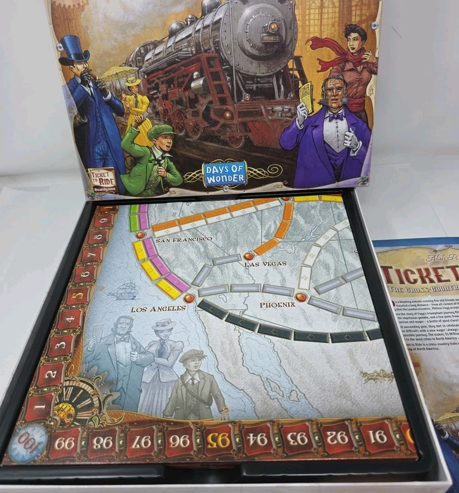 Days of Wonder Ticket To Ride  Alan R. Moon Train Adventure Board Game Complete - Image 4 of 4