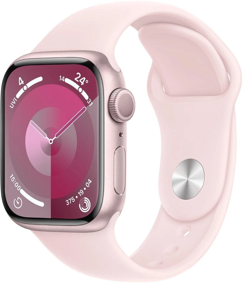 Apple Watch S9 GPS 41mm Alu pink Smartwatch 64GB watchOS OLED digital WLAN NFC - Bild 2 von 4
