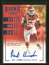 2016 Panini Contenders #257 Dadi Lhomme Nicolas Auto