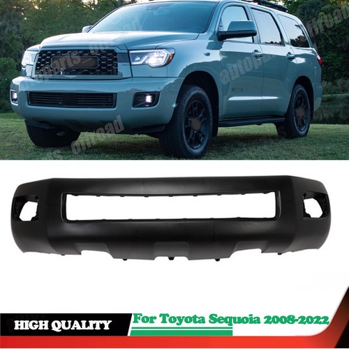 For 2008-2022 Toyota Sequoia Front Bumper Cover Black Exact Fit