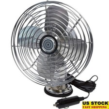 12V Metal Electric Fan Trucks 7.5 Inch Permanent Dash Mount High Low Speed New