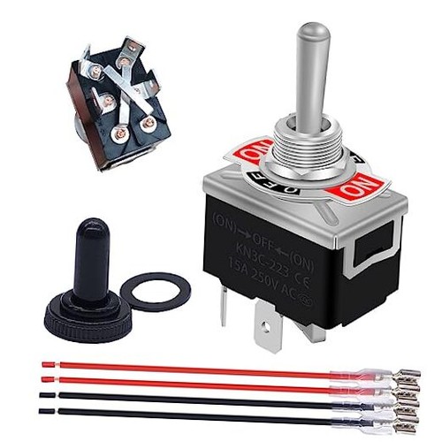 Momentary Reverse Polarity Switch 12V 30A Motor Control RV Jack Switch DPDT 4