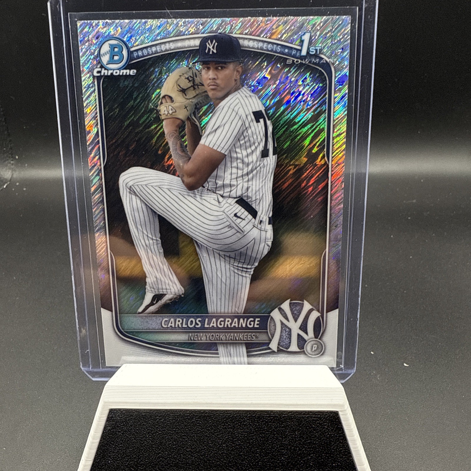 2025 Bowman Chrome Prospects Shimmer #BCP-202 Carlos Lagrange 1st Yankees