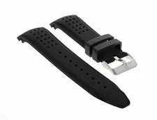 24MM RUBBER WATCH STRAP BAND FOR TAG HEUER CARRERA FORMULA F1 WATCH BLACK
