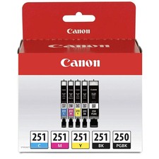Canon Genuine PGI-250  CLI-251 Ink Cartridges PGI 250 Black CLI 251 Inks No Box