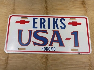 Eriks USA-1 Chevrolet Kokomo Indiana Dealer Vanity License Plate IN USA