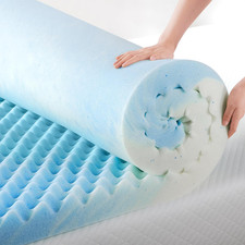 1.5 Inch Swirl Gel Cooling Memory Foam Mattress Topper, Smaller, More Convenient
