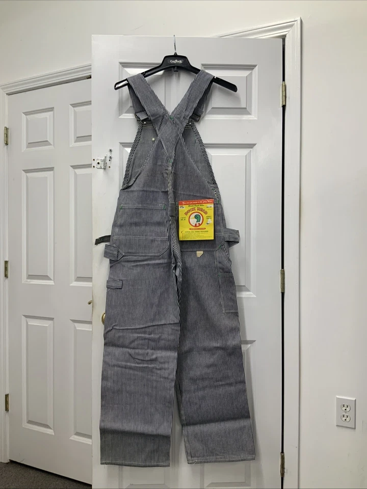 ULTRA RARE *DEADSTOCK* Vintage 1950’s DuckHead Hickory Stripe Overalls - 30x32 - Image 3 of 4