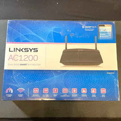 Linksys EA6100 AC1200 Dual-Band Smart WiFi Router Brand New Factory Sealed