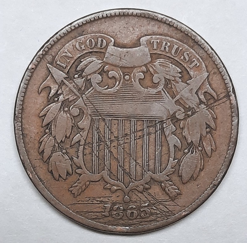 1865 Two Cent Piece