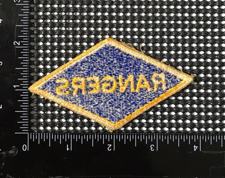 Original WW2 US Army Rangers Cut Edge Snow Back SSI Patch No Glow