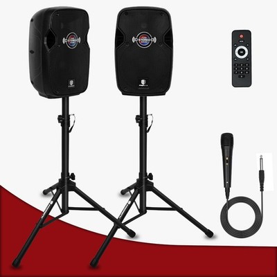 PRORECK DJ-Lautsprecher 800 W P.M.P.O 10-Zoll-Bluetooth-Stereo-Lautsprechersyste