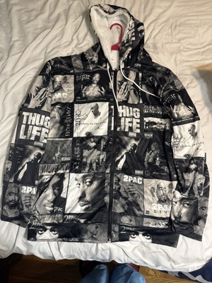 Custom Fully Lined Full Zip 3D Graphic Tupac 2Pac Shakur Album