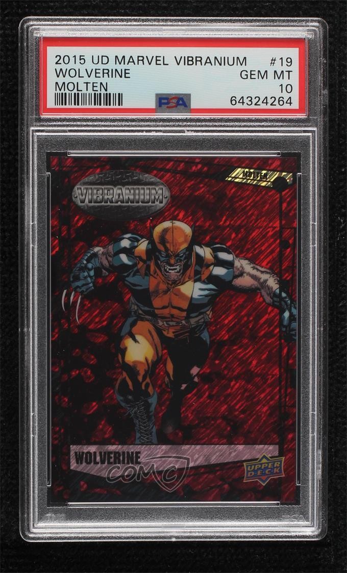 2015 Upper Deck Marvel Vibranium Molten 65/299 Wolverine #19 PSA 10 GEM MT c6r