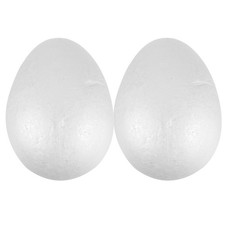 2 Pcs Painting Solid Foams Eggs Easter Decors For Kid Festival Crafts