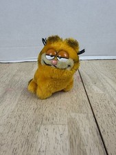 Vintage Garfield The Cat Sitting Plush Dakin 1981 Stuffed 5" Droopy Eyes