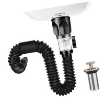 Flexible Sink Drain Pipe Anti Clogging Easy Install Odorless Proof For