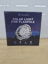 Deneve Solar Flagpole Light Deluxe - Silver-  NEW