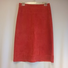 Vintage A-line Country Luxury Leather Cowgirl Modest Skirt W Sz S