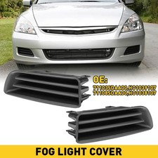 2Pcs Fog Light Cover Black For 2006 Honda Accord LX Special Left + Right Side.