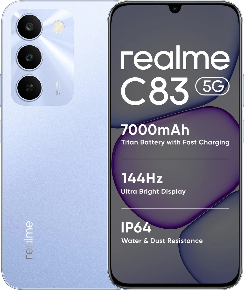 realme C83 5G (Purple,128GB 6GB) Dimensity 6300 Processor Global