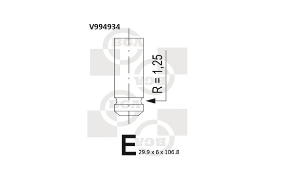 Fits BGA V994934 ENGINE VALVE