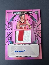 2024 Panini Obsidian Reed Sheppard Pink Electric Etch Rookie Patch Auto /49 #220
