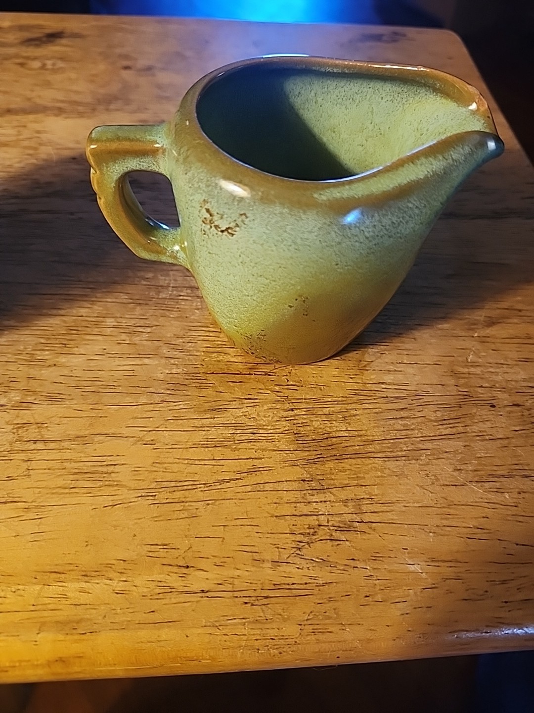 Frankoma Prairie Green Open Sugar & Creamer Set, 5 DA 5 DB