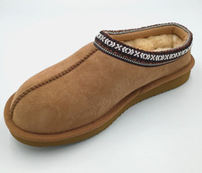 Kirkland Signature Unisex Shearling Slippers Tan Havane Men's 6 / Women's 7 NEW