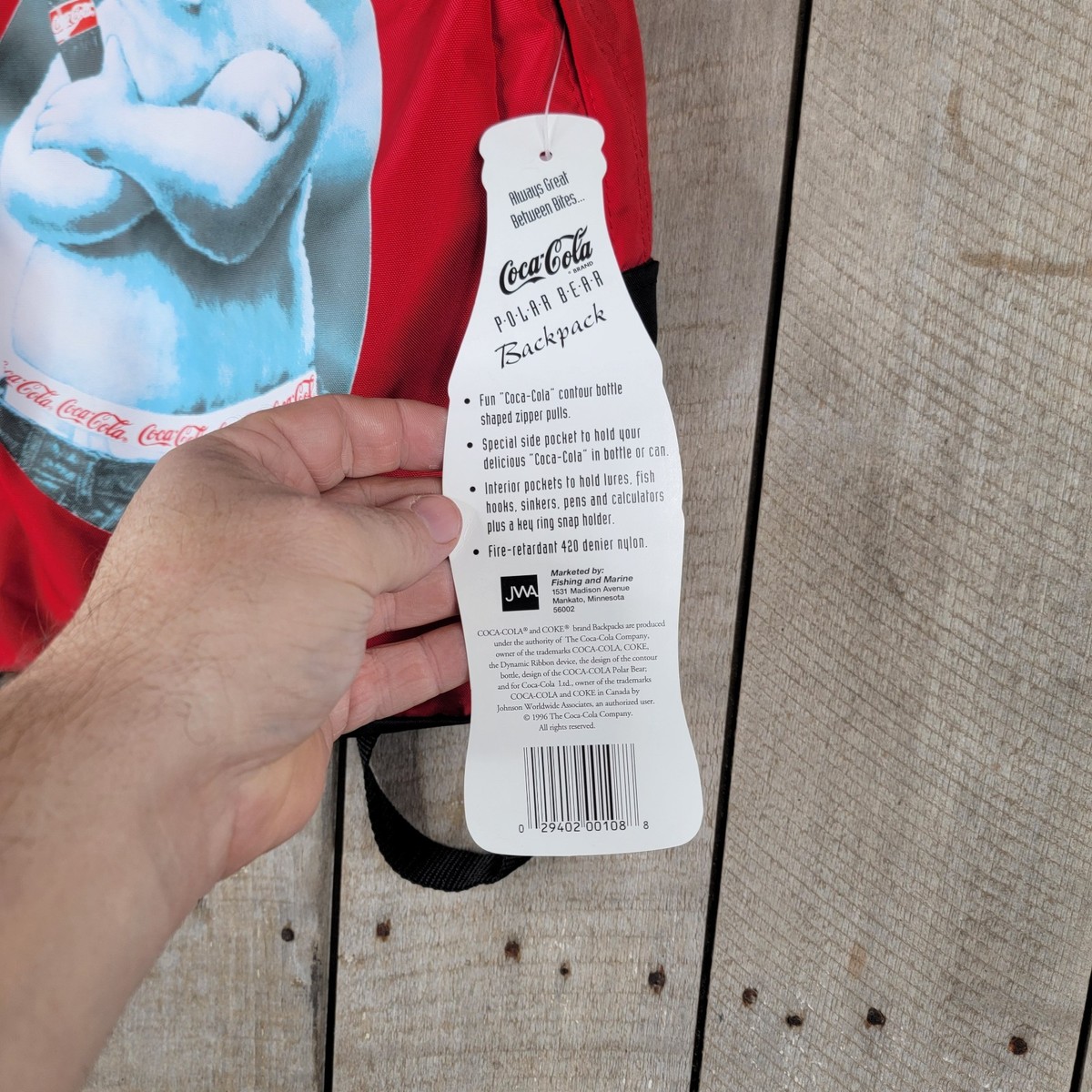 Vintage 1996 Coca-Cola Polar Bear Backpack New With Tags VINTAGE 1996 20 new -Coca-Cola Lunch Bags/ Sacks -Polar Bear  main image 4