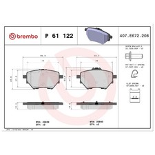 Satz Bremsbeläge Bremsklötze hinten für Fiat 600E-600 365 Doblo 510 | 2425007