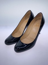 CHRISTIAN LOUBOUTIN Heel Pumps Black Leather EU:35 Shoes