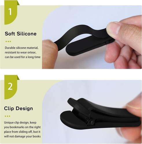 Lovely 3pcs Silicone Bookmarks - Fun & Functional Reading Accessories - Imagen 5 de 9