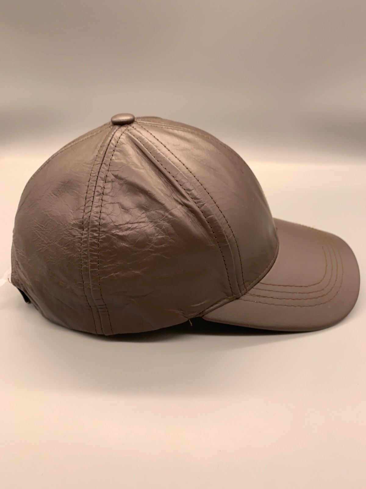 Leather Hat Cap Adjustable Strap Back Brown Baseb… - image 6