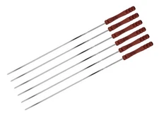 Stainless Steel Needle Wooden Handle BBQ Skewers fo Shish Kebab,Turkish Grills