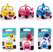 Pinkfong Babyshark Mini Diecast Metal Car Kamicar Father Pinkfong Baby Car 3PSet