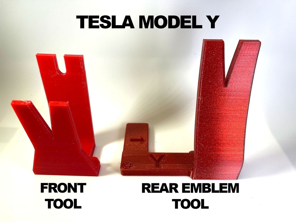 2020-2023.5 HW3 Tesla Model Y FRONT & REAR Emblem Badge Alignment