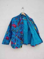 Cotton Kantha Jacket, Indian Handmade Quilted Coat, Women Wear Kantha Jacket