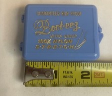 Vintage Boot-eez Nylon Footies Plastic Box Estate Sale 