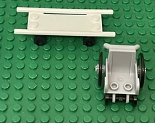Lego City Light Bluish Gray Wheel Chair / Wheelchair And Stretcher With Wheels