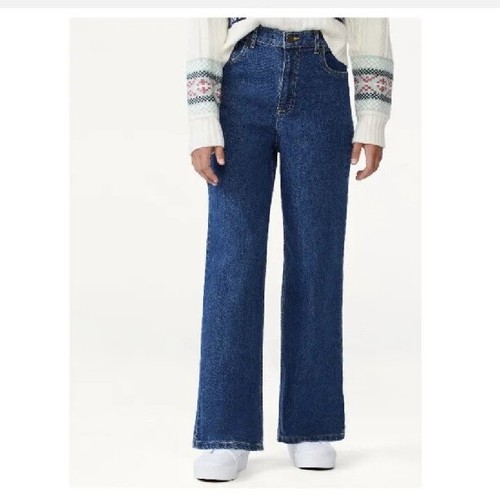 🆕️FREE ASSEMBLY Girls Size 14 Wide Leg Carpenter Jeans 👖 Dark Wash - 第 1/6 張圖片