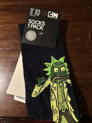 Rick Morty  H&M Dress Socks Mens 10-11.5 NEW OOP