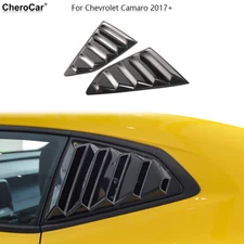 Rear Side Window Blinds Quarter Louver Cover Accessories for Chevy Camaro 16-22