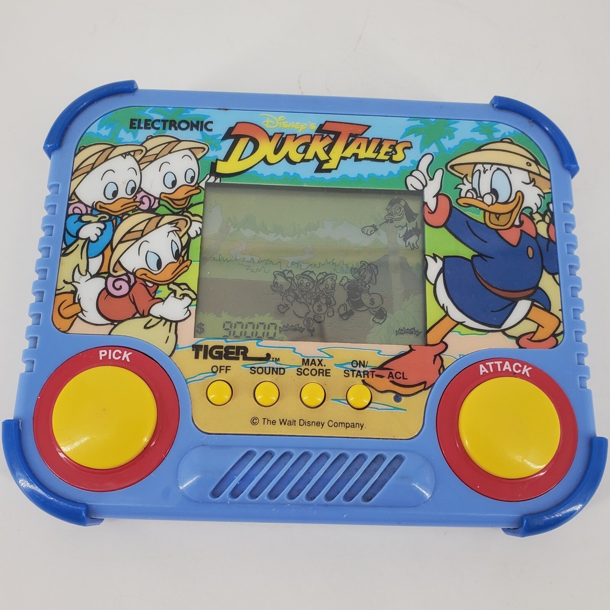 Vintage 1990 Disney Duck Tales Handheld Game Tiger WORKS MISSING