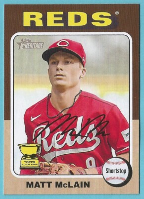 2024 Topps Heritage Baseball Matt McLain Rookie Cincinnati Reds #279